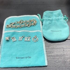 Tiffany & Co. Silver Roman Numeral Charm Bracelet